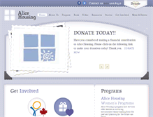 Tablet Screenshot of alicehousing.ca